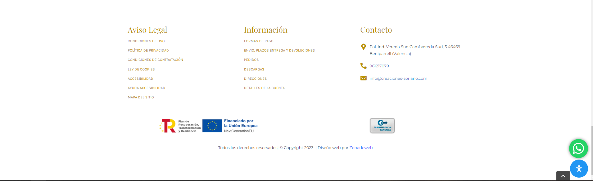 Ayuda accesibilidad, Ayuda accesibilidad, Creaciones Soriano fabrica expositores comerciales